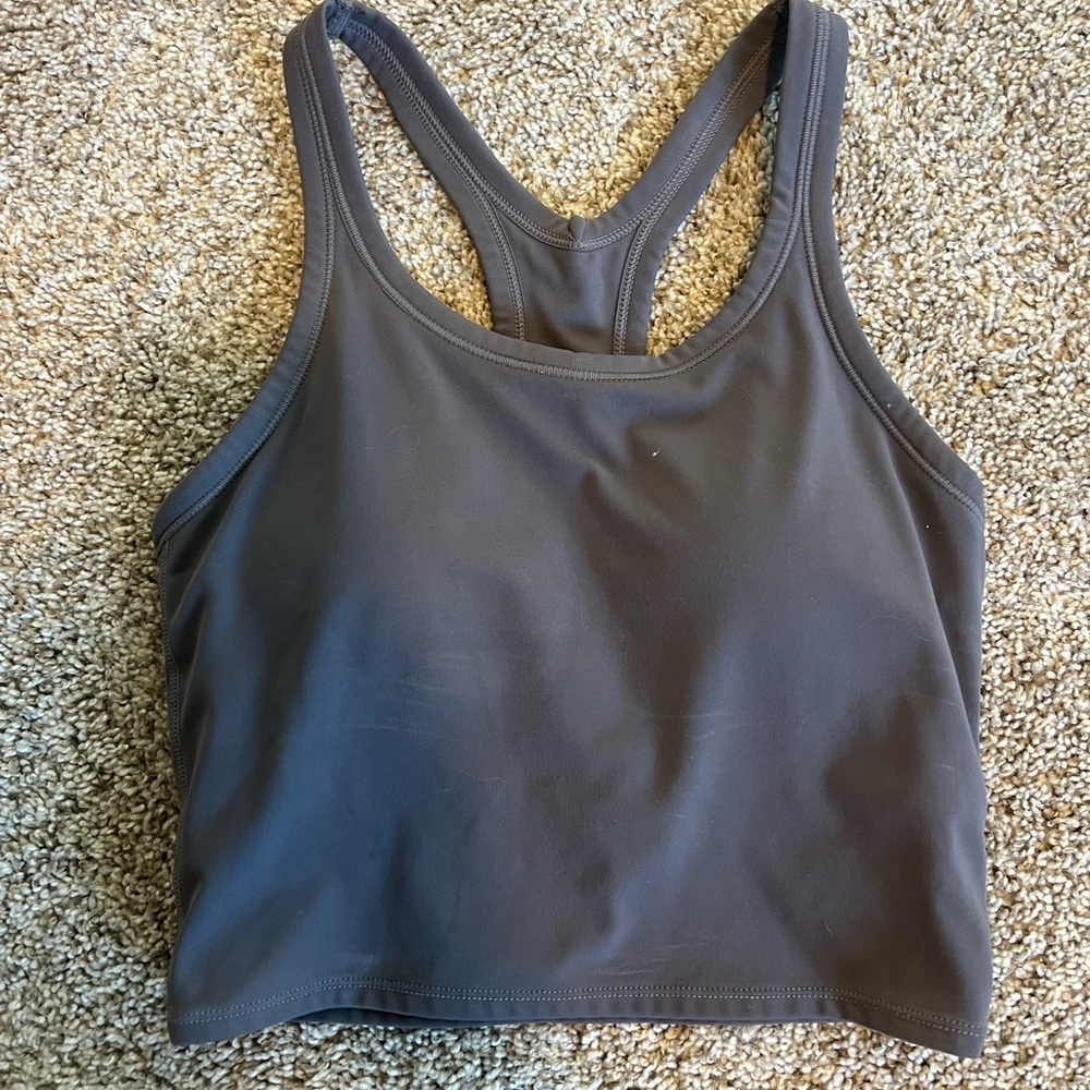 Gray Racerback Sports Bra